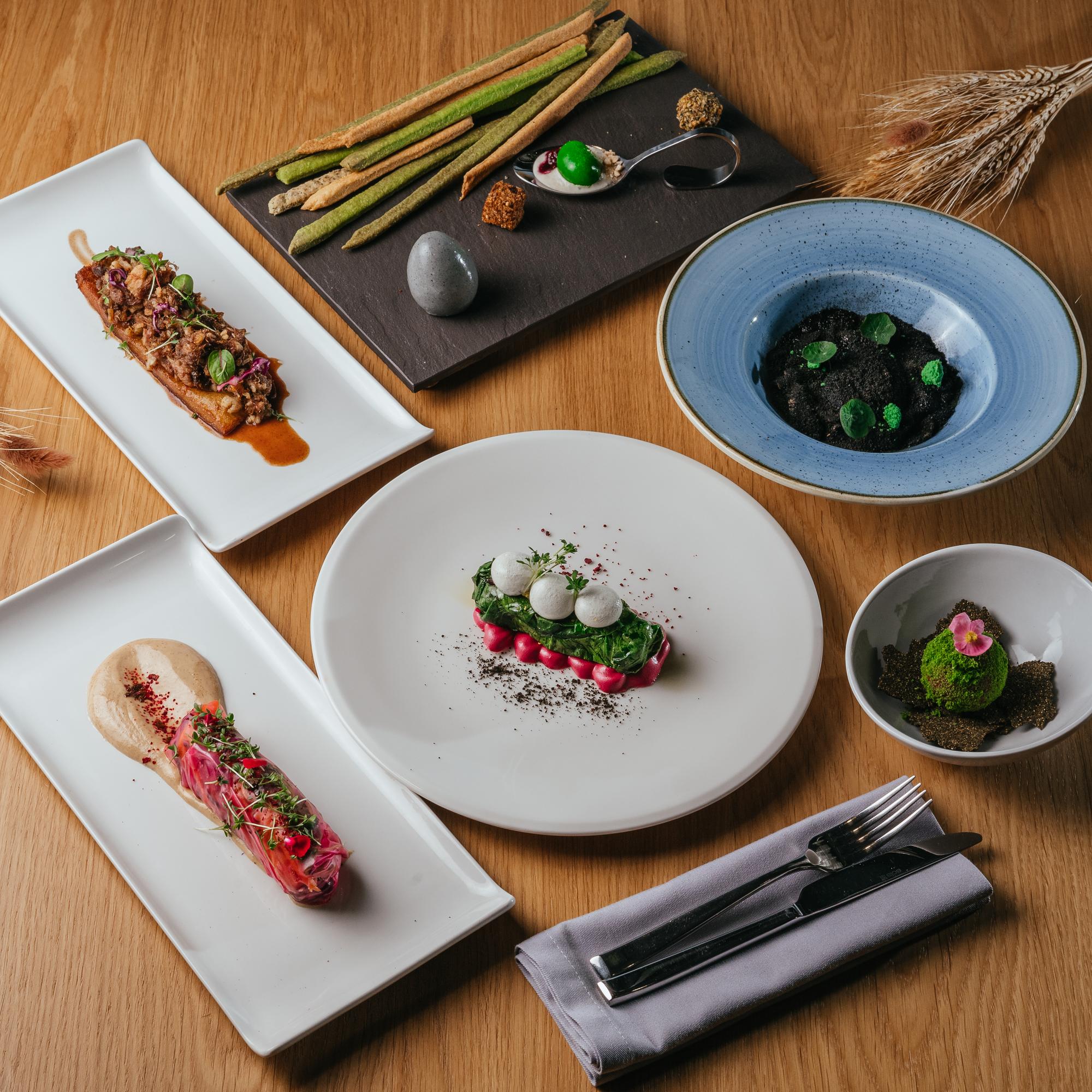 sample plated menu for tasting